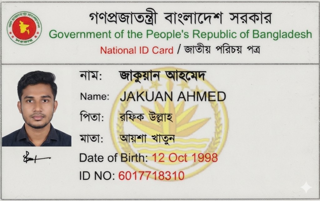 অ্যাডমিনদের জাতীয় পরিচয় পত্র (যাচাইকৃত) 4